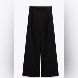 Zara Black Wide-Leg Trousers size S